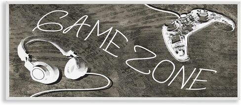 'Game Zone Phrase Music Headset Video Game'| Framed Giclee Art in Kuwait