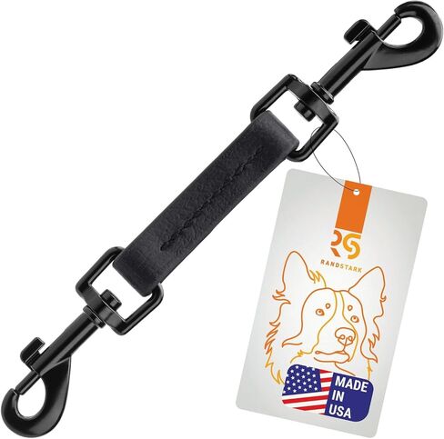 Biothane Collar Safety Backup Clip | Dual Rotating Metal Clasps in Kuwait