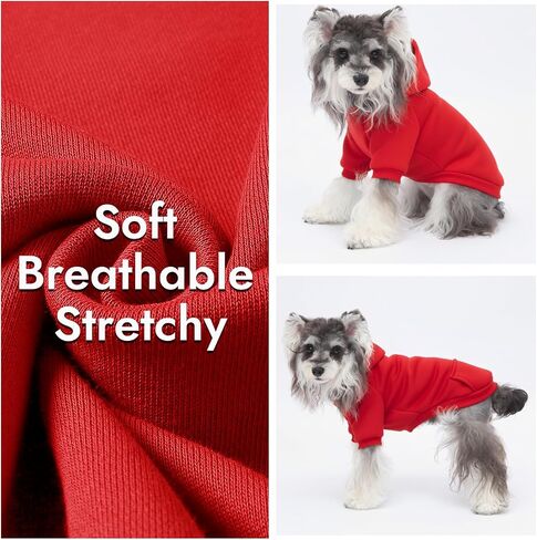 2 Pack Dog Hoodie Warm Hood Dog Sweater Cold Weather Small Dogs Sweatshirt Comfort Pet Clothes for Small Medium Dogs with Pockets Chihuahua Clothes for Male Female Girl Boy Sporty Daily Wear in Saudi Arabia