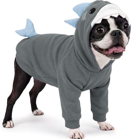 PUMYPOREITY Shark Dog Hoodie Winter Fleece Costume for Dogs in Saudi Arabia