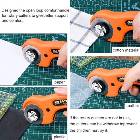 104Pcs Rotary Cutters, Rotary Cutter Set with Cutting Mat, Patchwork Ruler, Carving Knife, Rotary Cutter Kit for Sewing and Quilting in Kuwait