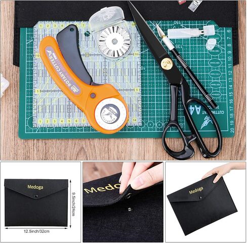 104Pcs Rotary Cutters, Rotary Cutter Set with Cutting Mat, Patchwork Ruler, Carving Knife, Rotary Cutter Kit for Sewing and Quilting in Kuwait