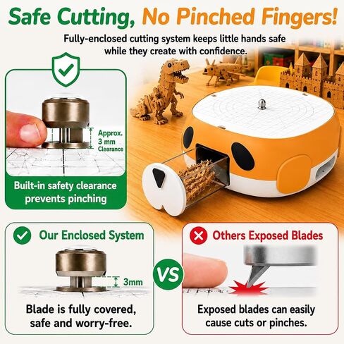 Cardboard Cutter for Kids – Safe Craft Tool for DIY Cardboard Projects, Bladeless Safety Knife for Kids Ages 5+, STEM & STEAM Educational Toy for Building, Engineering, Upcycling Art & School Crafts in Saudi Arabia