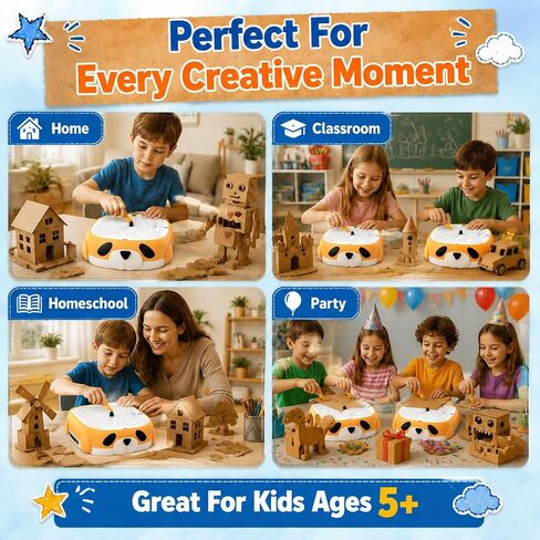 Cardboard Cutter for Kids – Safe Craft Tool for DIY Cardboard Projects, Bladeless Safety Knife for Kids Ages 5+, STEM & STEAM Educational Toy for Building, Engineering, Upcycling Art & School Crafts in Saudi Arabia