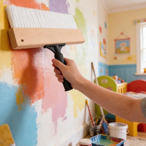 Angled Wall Texture Brush for Plaster Cement Painting Linen Effect DIY Art in Kuwait