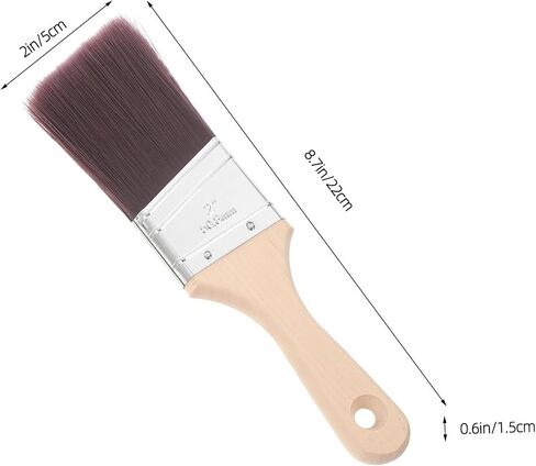 3pcs Angled Wood Handle Paint Brush with Soft Bristles in Kuwait