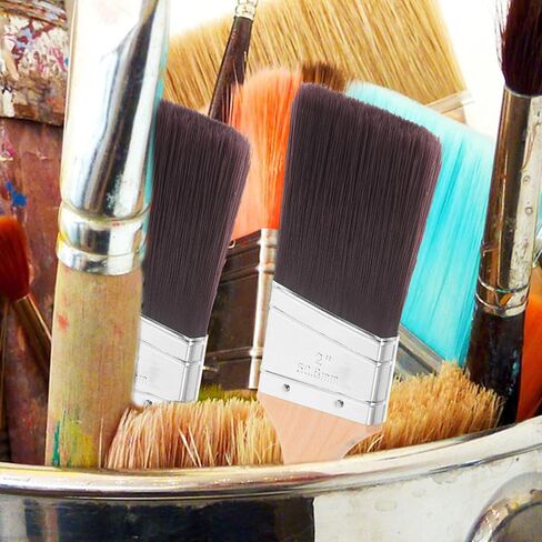 3pcs Angled Wood Handle Paint Brush with Soft Bristles in Kuwait