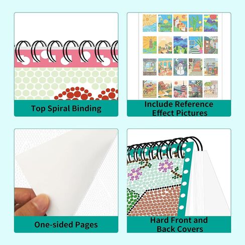 Elfew 2 Pack Dot Art for Adults Coloring Book, with 12 PCS Acrylic Markers, Mindfulness Adult Coloring Books with 40 Patterns, Landscapes & Flowers Themes, Activity Book for Adults & Seniors in Saudi Arabia