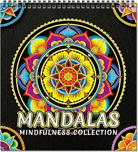 FUNLAVIE Adult Coloring Book - Classic Mandala Designs, Spiral Bound in Saudi Arabia