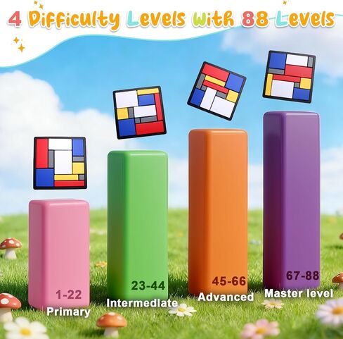 2 Pcs Logic Puzzle Brain Teaser Game for Adults, 88 Challenges 4 Difficulty Levels Logic Puzzles, Portable STEM Educational Thinking Game Toy for Classroom, Family Brain Training in Saudi Arabia