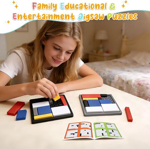 2 Pcs Logic Puzzle Brain Teaser Game for Adults, 88 Challenges 4 Difficulty Levels Logic Puzzles, Portable STEM Educational Thinking Game Toy for Classroom, Family Brain Training in Saudi Arabia
