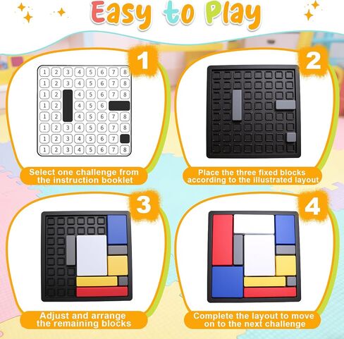 2 Pcs Logic Puzzle Brain Teaser Game for Adults, 88 Challenges 4 Difficulty Levels Logic Puzzles, Portable STEM Educational Thinking Game Toy for Classroom, Family Brain Training in Saudi Arabia