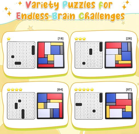 2 Pcs Logic Puzzle Brain Teaser Game for Adults, 88 Challenges 4 Difficulty Levels Logic Puzzles, Portable STEM Educational Thinking Game Toy for Classroom, Family Brain Training in Saudi Arabia