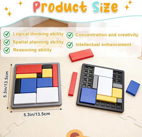 2 Pcs Logic Puzzle Brain Teaser Game for Adults, 88 Challenges 4 Difficulty Levels Logic Puzzles, Portable STEM Educational Thinking Game Toy for Classroom, Family Brain Training in Saudi Arabia