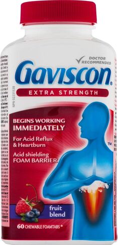 Gaviscon Extra Strength Fruit Antacid 60 Tablets in Kuwait