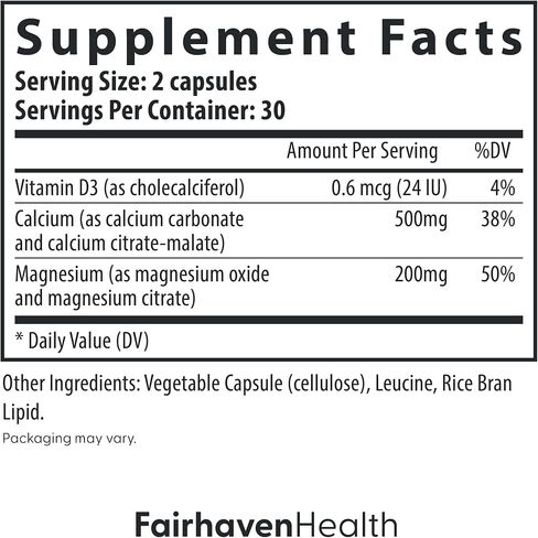 مكمل Fairhaven Health Peapod Cal-Mag للحمل والرضاعة، يحتوي على الكالسيوم والمغنيسيوم وفيتامين D3 للحمل، وصحة الطفل والإناث، نباتي وطبيعي بالكامل للنساء (كمية شهر واحد) in Kuwait