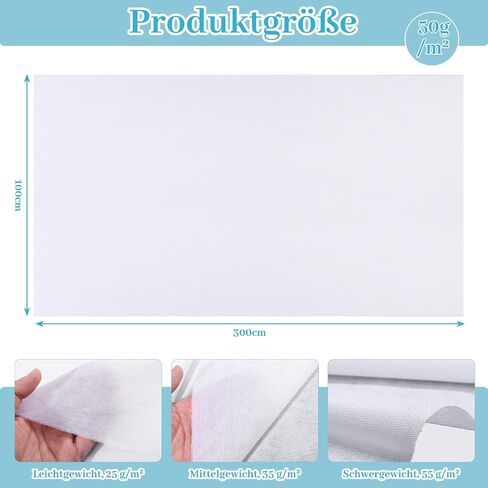 39" x 112" Iron-On Fusible Interfacing for Sewing, Medium Weight in Kuwait