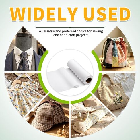 Medium Weight Woven Cotton Fusible Interfacing for Sewing 10.6" x 10 yd in Saudi Arabia
