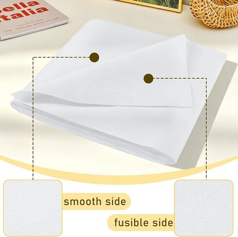 Fusible Interfacing Fabric for Sewing, 11.6"x27.3yd Medium Weight Non-Woven in Saudi Arabia