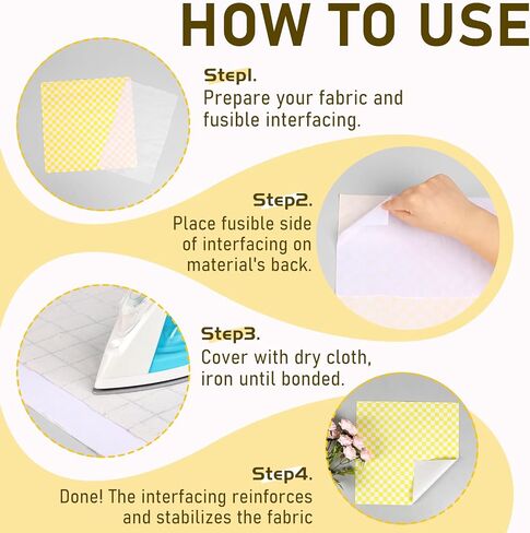 Fusible Interfacing Fabric for Sewing, 11.6"x27.3yd Medium Weight Non-Woven in Saudi Arabia