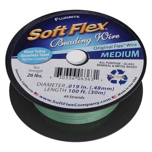 Soft Flex 49 Strand Beading Wire, Medium 0.019 Diameter, 100ft, Premium in Kuwait