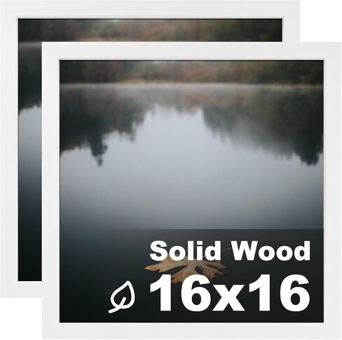 Egofine A2 Picture Frames Set of 2 Matted for A3 - Solid Wood Acrylic Plexiglass Front for Wall Mounting Hanging Vertically or Horizontally, Black - 16.5 x 23.4 in in Kuwait