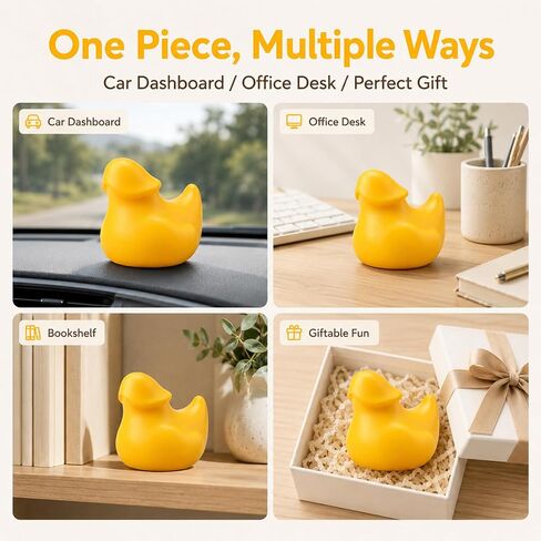 2Pcs Funny Rubber Duck,Humor Yellow Duck Prank Ornaments for Car Dashboard, Mini Prank Duck Office Desk Ornament, Gifts for Friends & Family in Kuwait