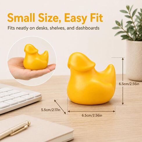 2Pcs Funny Rubber Duck,Humor Yellow Duck Prank Ornaments for Car Dashboard, Mini Prank Duck Office Desk Ornament, Gifts for Friends & Family in Kuwait
