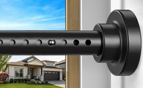 Small Tension Rod Black Spring Curtain Rod No Drilling Spring Tension Rod 1pack Adjustable Curtain Rod Tension for Bookshelf Diy Projects， Kitchen, Cupboard,Tension Rod 18 to 28 Inch in Kuwait