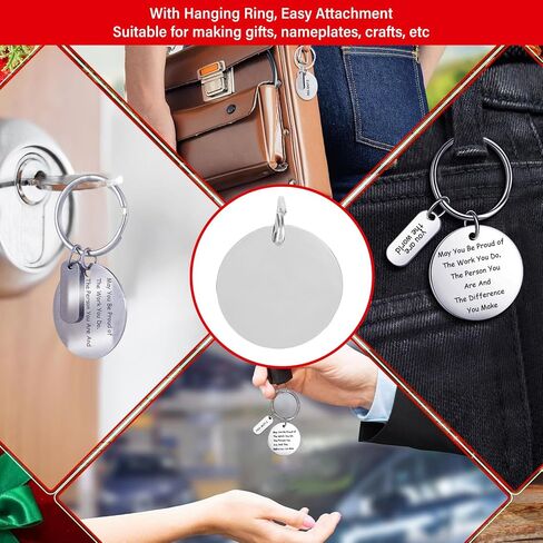 DUIMIMI 20PCS 20mm Round Tag Pendants for Bambu Lab H2D Stainless Engraving in Saudi Arabia