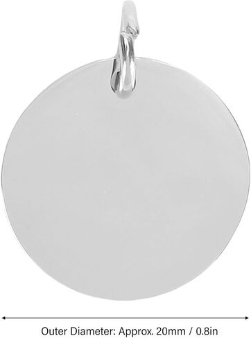 DUIMIMI 20PCS 20mm Round Tag Pendants for Bambu Lab H2D Stainless Engraving in Saudi Arabia