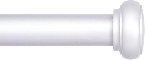 48-86 in. Adjustable Cap End Curtain Rod, 1 in. Diameter, Satin Nickel in Kuwait