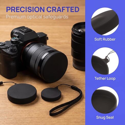 2pcs Telescope Rubber Lens Cap Hanging Hole, Dust Cover in Kuwait