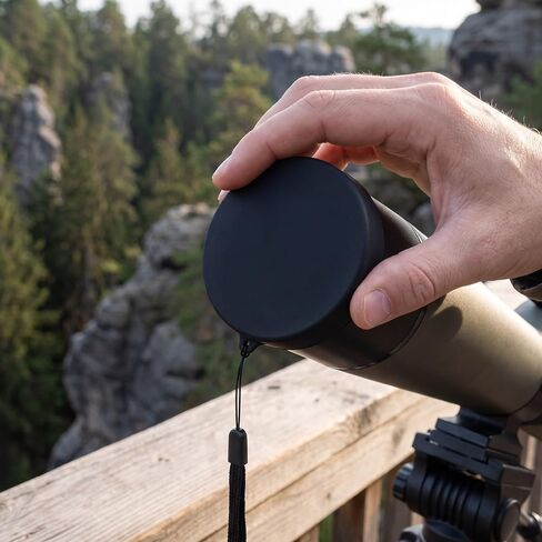 2pcs Telescope Rubber Lens Cap Hanging Hole, Dust Cover in Kuwait