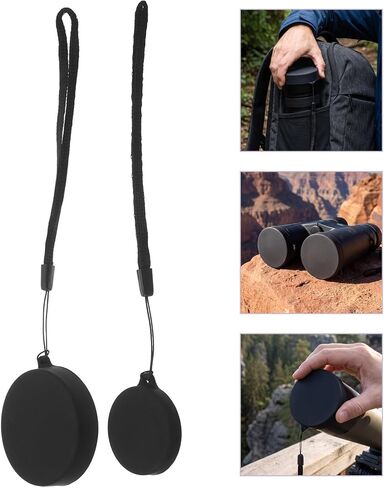 2pcs Telescope Rubber Lens Cap Hanging Hole, Dust Cover in Kuwait