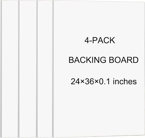 Backing Board 24x36x0.1’’ Thickness, Uncut Large Mat Board, White 4-Pack in Saudi Arabia