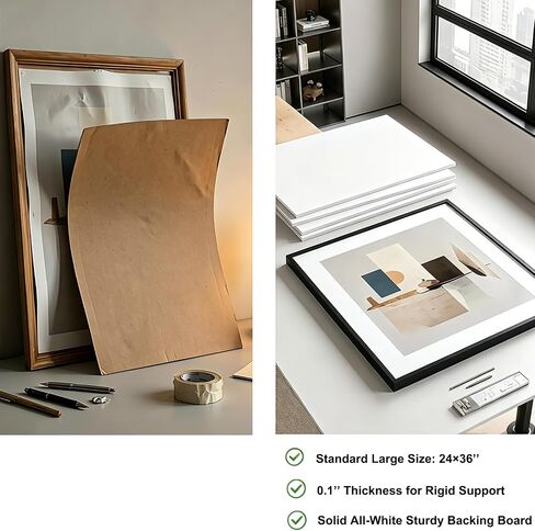 Backing Board 24x36x0.1’’ Thickness, Uncut Large Mat Board, White 4-Pack in Saudi Arabia