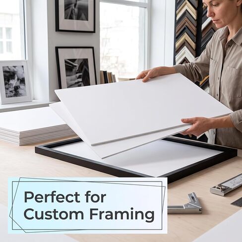 Backing Board 24x36x0.1’’ Thickness, Uncut Large Mat Board, White 4-Pack in Saudi Arabia