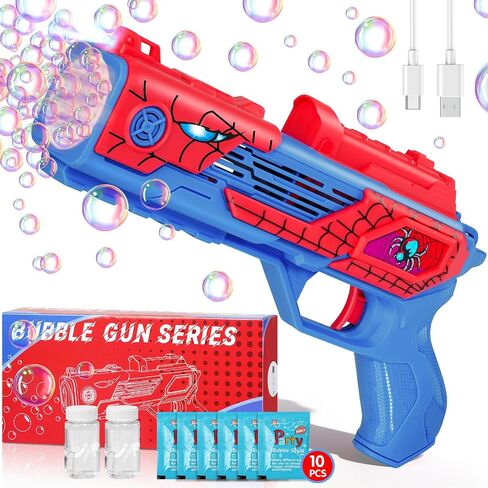 Rechargeable Bubble Gun for Kids, Toys for Boys 3-4, 4-6, Bubble Machine for Kids, Outdoor Toys for Kids Age 4-8, Easter, Summer, Wedding, Party Favors, Halloween, Birthday Gifts in Saudi Arabia