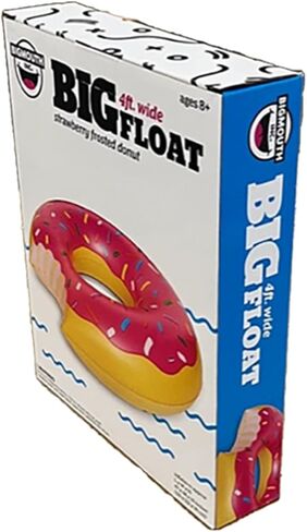 BigMouth Inc. Giant Frosted Donut Pool Float, 4' Wide, Inflatable Floatie Tube, Blow Up Swim Ring, Outdoor Summer Pool Party Water Toy in Saudi Arabia