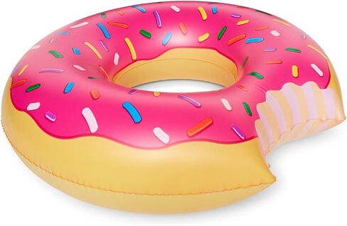 BigMouth Inc. Giant Frosted Donut Pool Float, 4' Wide, Inflatable Floatie Tube, Blow Up Swim Ring, Outdoor Summer Pool Party Water Toy in Saudi Arabia