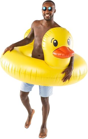 BigMouth Inc. Giant Duck Pool Float, Over 4' Wide, Inflatable Floatie Tube, Blow Up Swim Ring, Outdoor Summer Pool Party Water Toy in Saudi Arabia