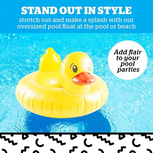 BigMouth Inc. Giant Duck Pool Float, Over 4' Wide, Inflatable Floatie Tube, Blow Up Swim Ring, Outdoor Summer Pool Party Water Toy in Saudi Arabia