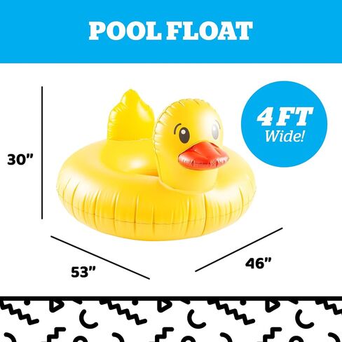 BigMouth Inc. Giant Duck Pool Float, Over 4' Wide, Inflatable Floatie Tube, Blow Up Swim Ring, Outdoor Summer Pool Party Water Toy in Saudi Arabia