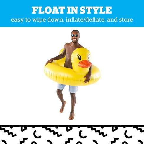 BigMouth Inc. Giant Duck Pool Float, Over 4' Wide, Inflatable Floatie Tube, Blow Up Swim Ring, Outdoor Summer Pool Party Water Toy in Saudi Arabia
