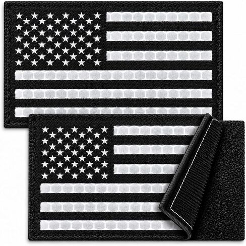 U-LIAN American Flag Patch - 2 PCS Army Green Tactical Morale Patch, Embroidered Emblem with Hook & Loop Backing for Backpack, Vest, Military in Saudi Arabia