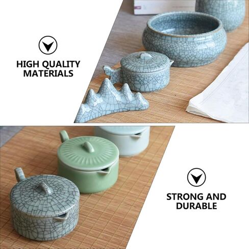 Mini Porcelain Inkstone Plate with Lid for Chinese Calligraphy Painting in Saudi Arabia