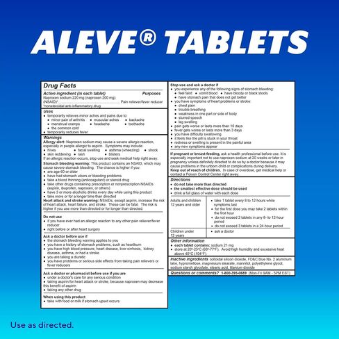 Aleve Pain Relief Naproxen Sodium Tablets, 270 Count in Saudi Arabia