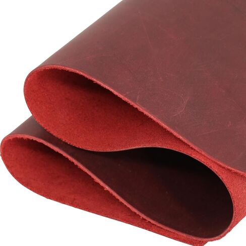 Toprank Leather Sheets for Crafts - Red 6"x12", Full Grain Tooling in Saudi Arabia
