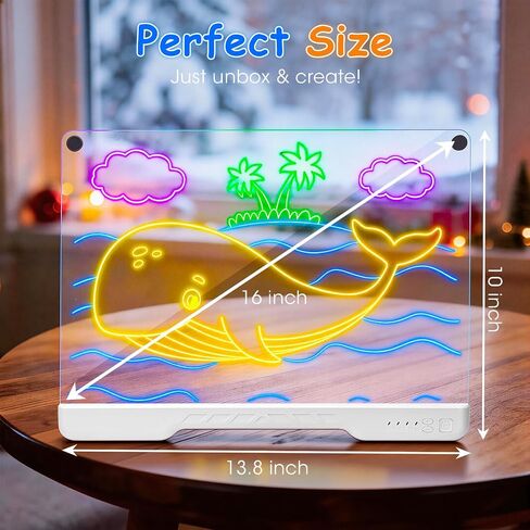 Rechargeable LED Drawing Board,10 Colors & 4 Models in Saudi Arabia